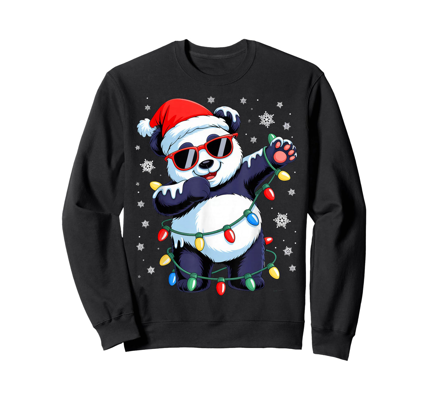 Dabbing Panda Christmas Boys Girls Kids Funny Xmas Squad T-Shirt