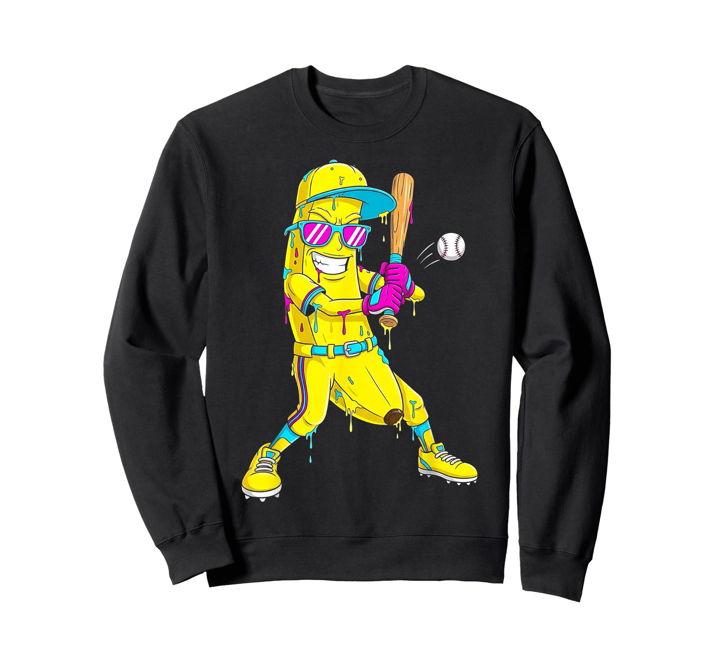 Banana Funny Baseball Drip Kids Youth Boys Girls T-Shirt