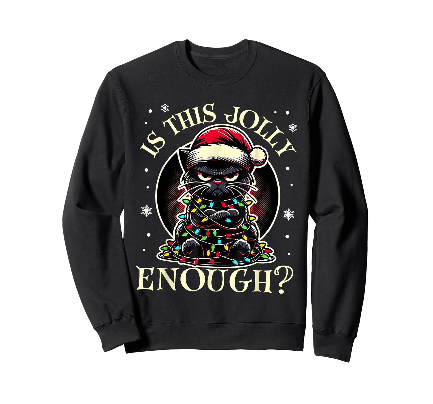 is This Jolly Enough Funny Cat Christmas Meme T-Shirt