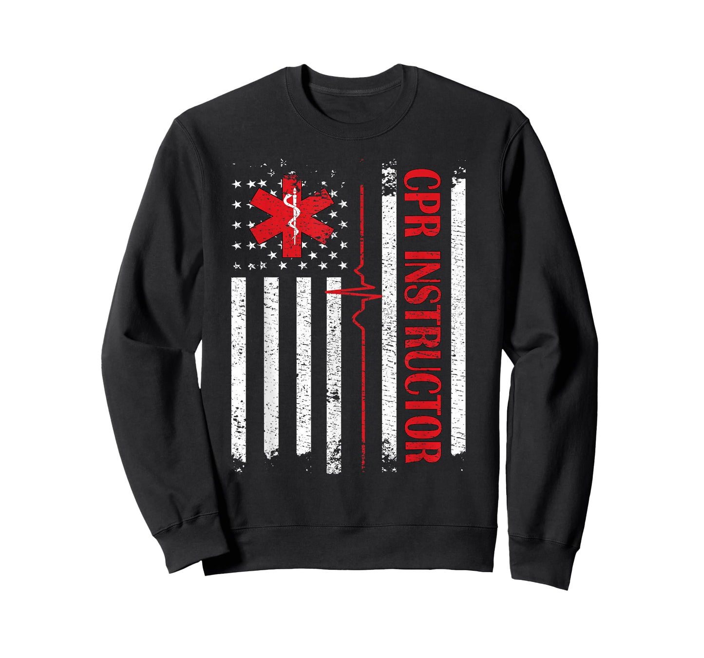 CPR Instructor American Flag EMS First Aid AED Certified CPR T-Shirt