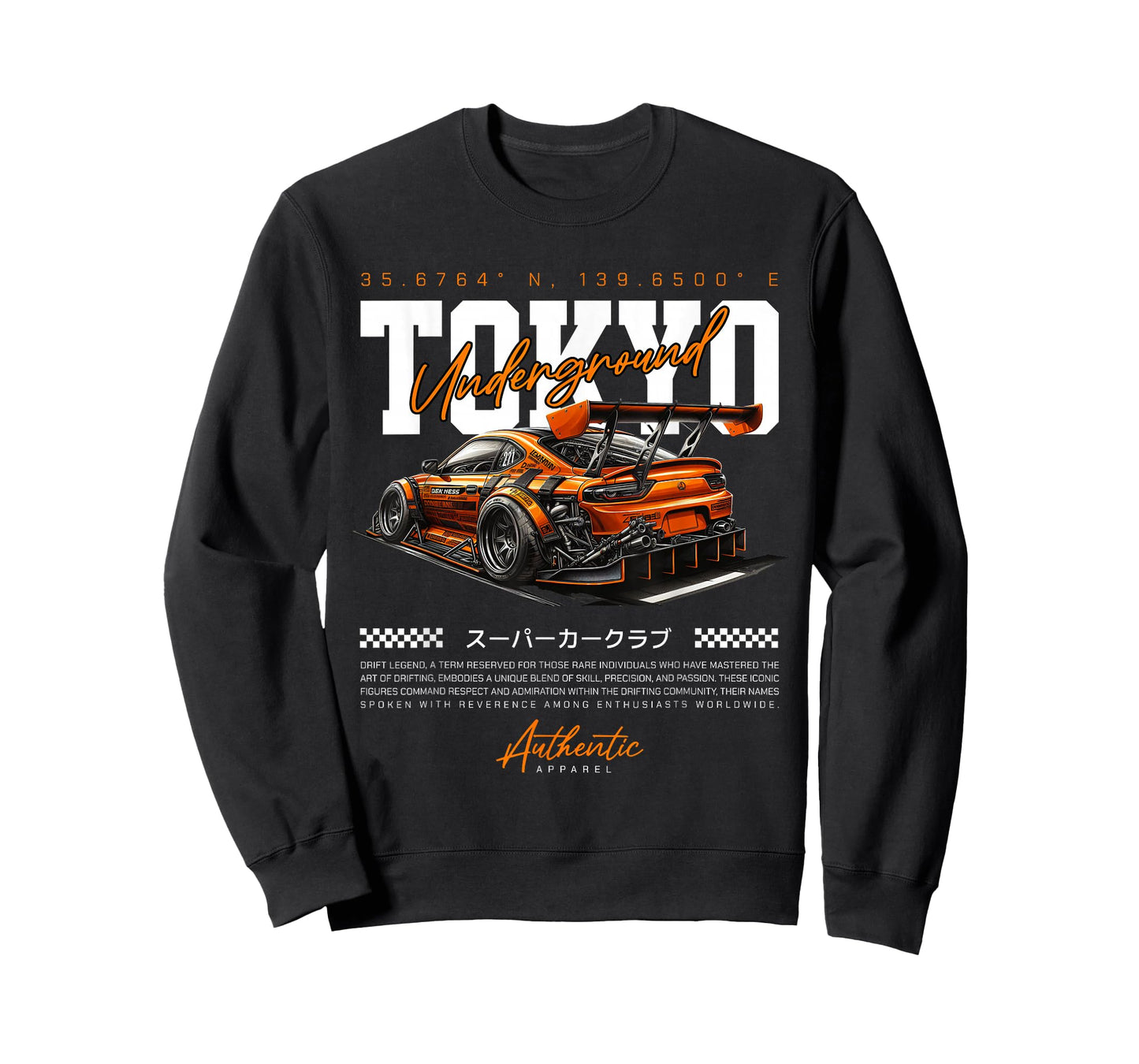 Cool Retro Vintage Japanese JDM Tokyo Japan Drift Race Car T-Shirt