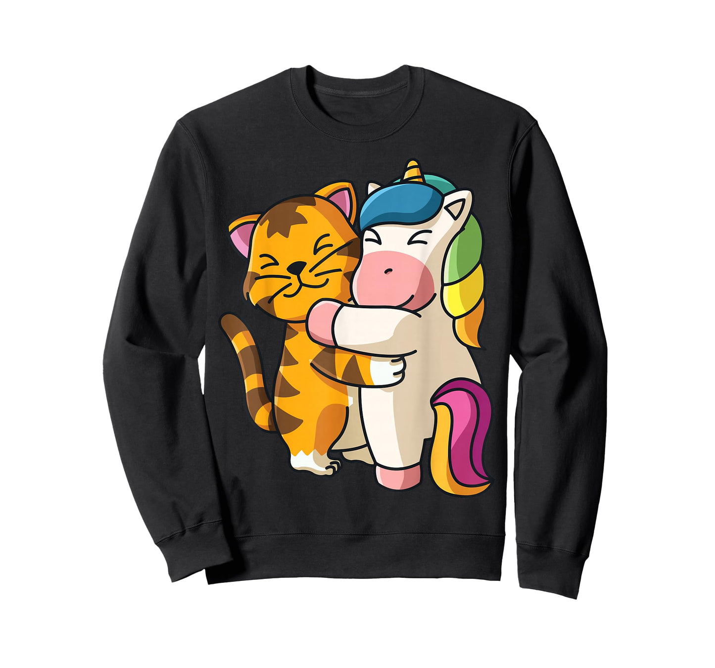 Tiger and Unicorn Cute Zoo Animals Hugging T-Shirt