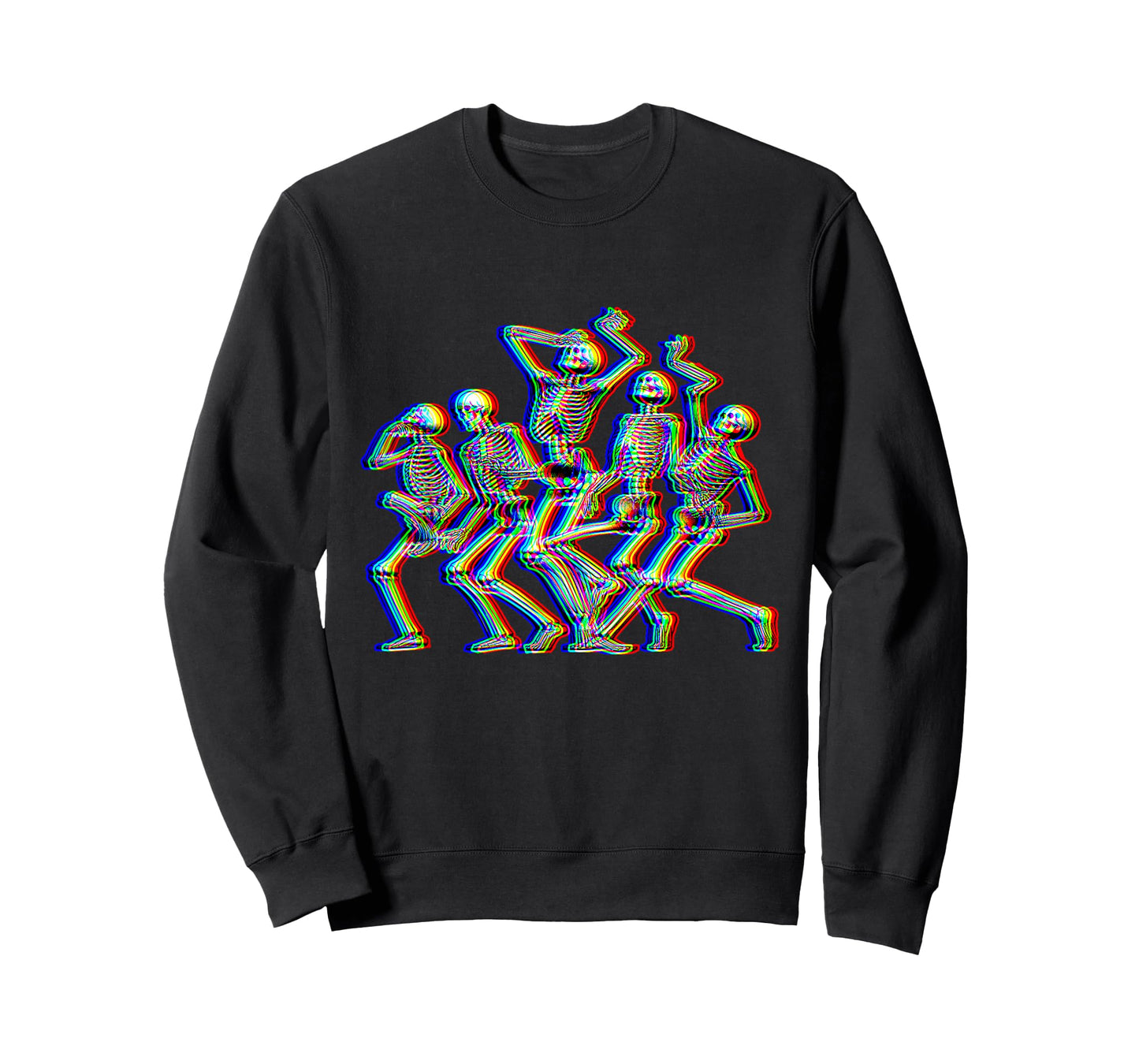 Trippy Skeletons Dancing Music Optical Illusion EDM Raver T-Shirt