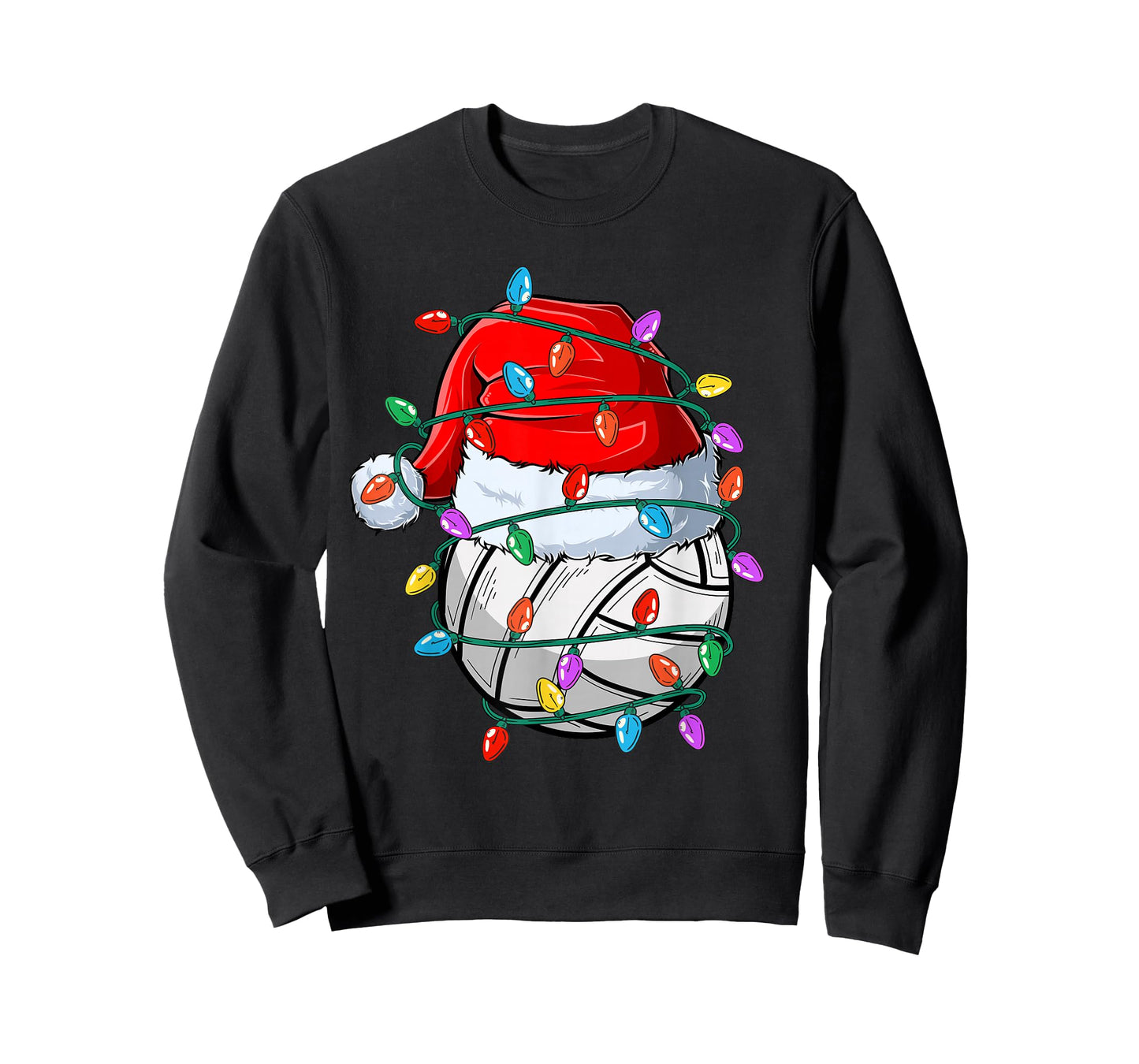 Christmas Volleyball Xmas Santa Sports Hat Ball Kids Boy Men T-Shirt