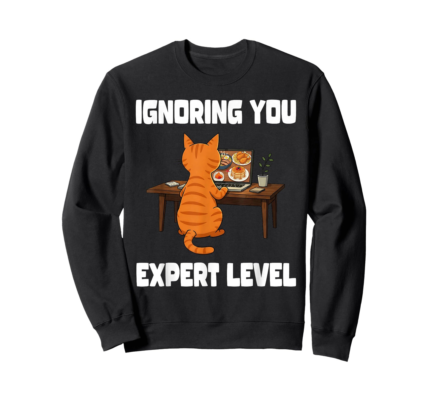 Funny Cat Ignoring You Expert Level Orange Tabby Introvert T-Shirt