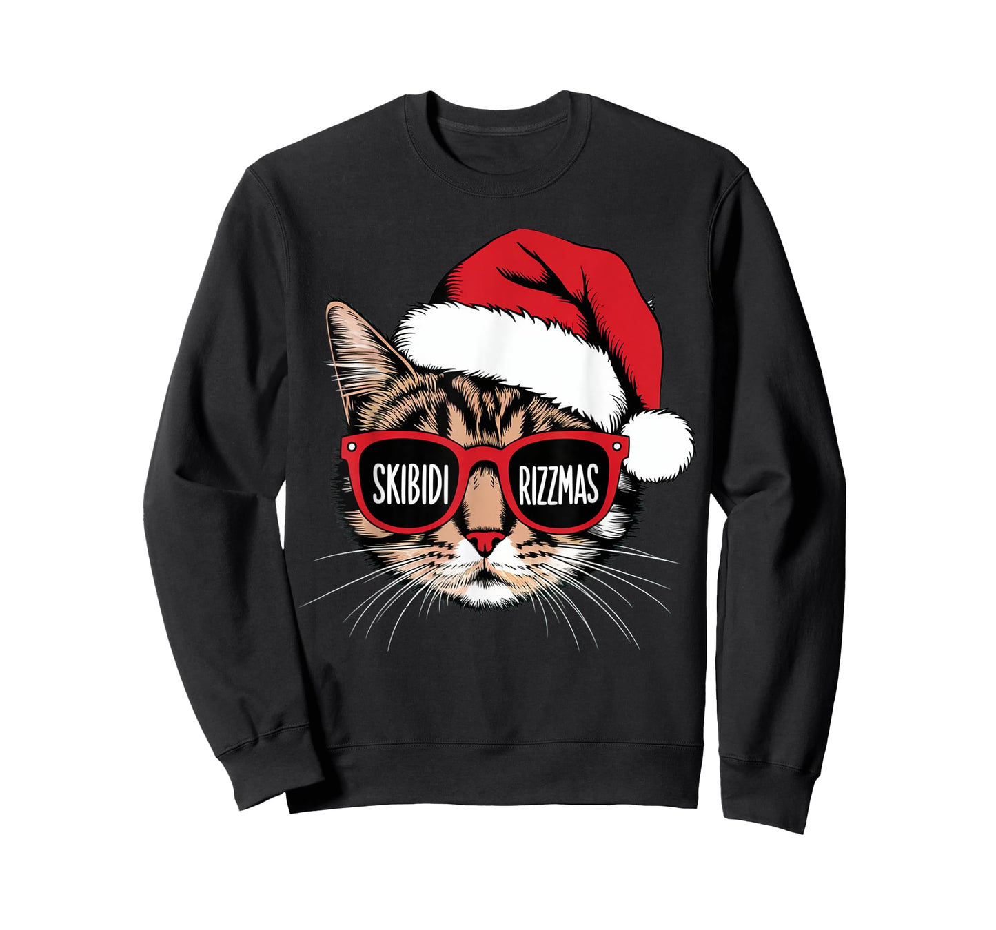 Cat Skibidi Rizzmas Christmas Rizz Santa Claus Charisma T-Shirt for Men Women Kids