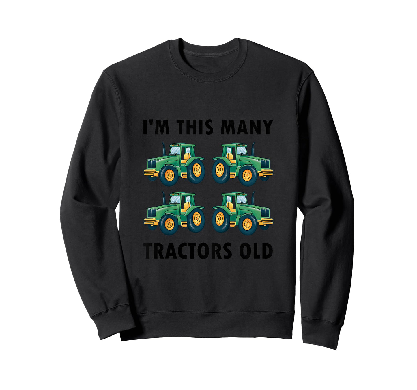 4th Birthday - I'm This Many Tractors Old - 4 Years Old Boy T-Shirt