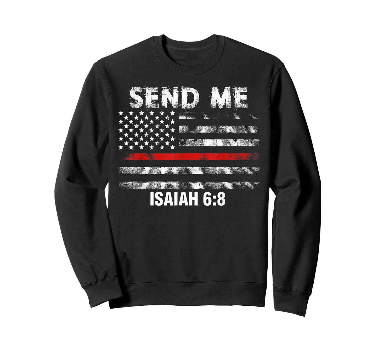 Firefighter Send Me Thin Red Line American Flag Shirt T-Shirt for Women Men