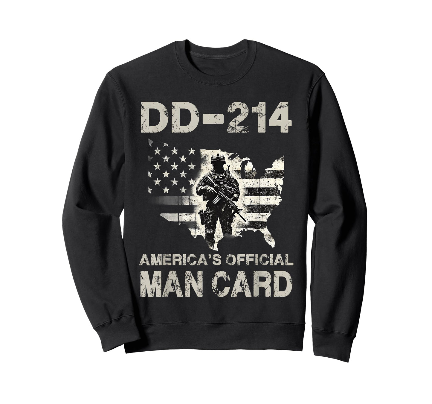 DD-214 America's Official Man Card Veteran Pride Flag T-Shirt