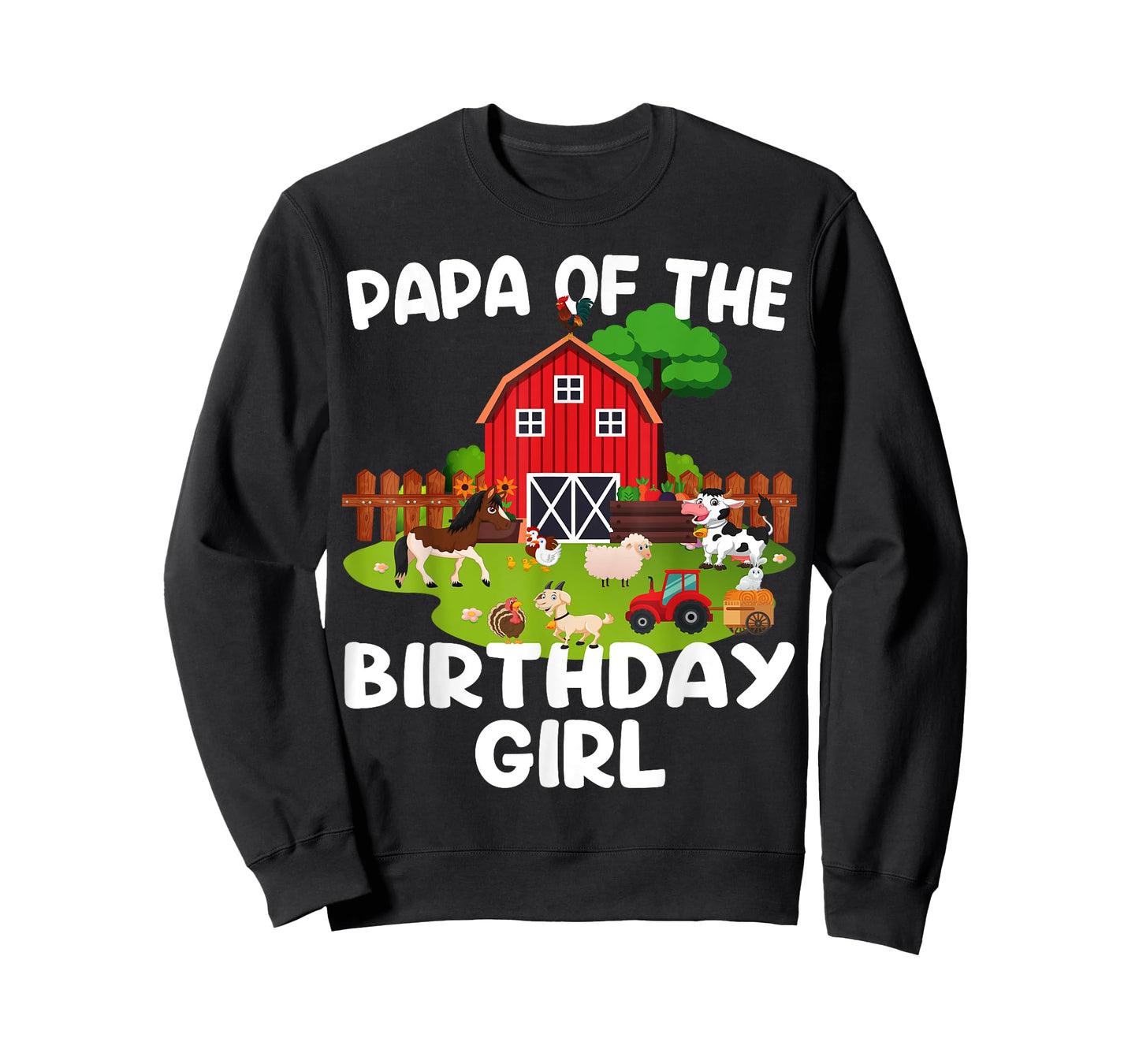Barnyard Birthday Farm Animals Papa Birthday Girl T-Shirt