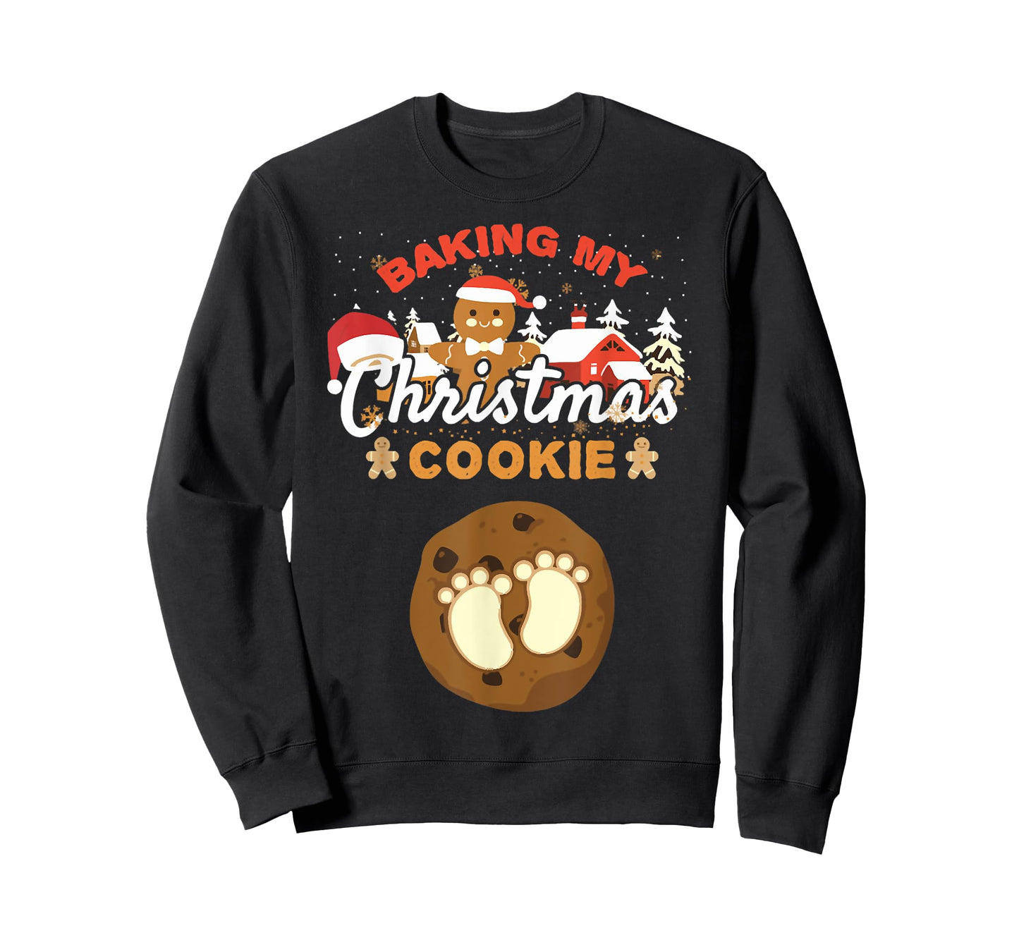 Baking My Christmas Cookies Pregnancy Xmas Gingerbread T-Shirt