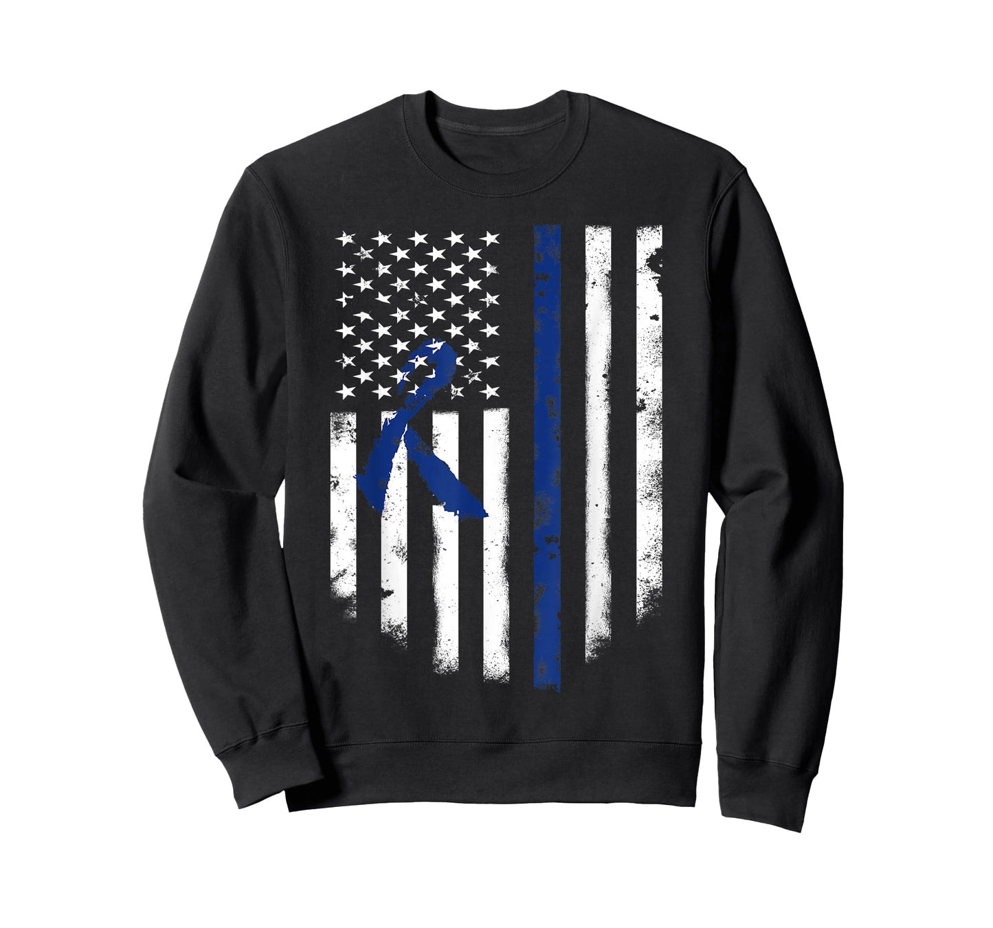 USA Flag ALS Awareness T-Shirt May Month Blue Ribbon Tee Women Kids Men T-Shirt
