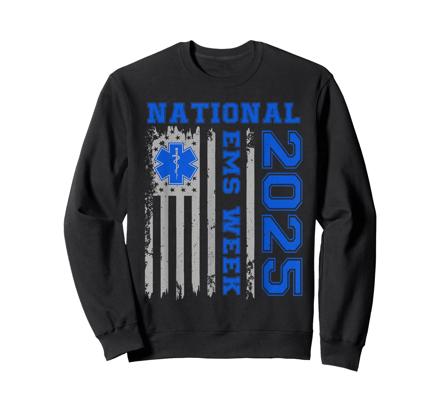 National EMS Week 2025 USA Flag Emergency Medical Services T-Shirt