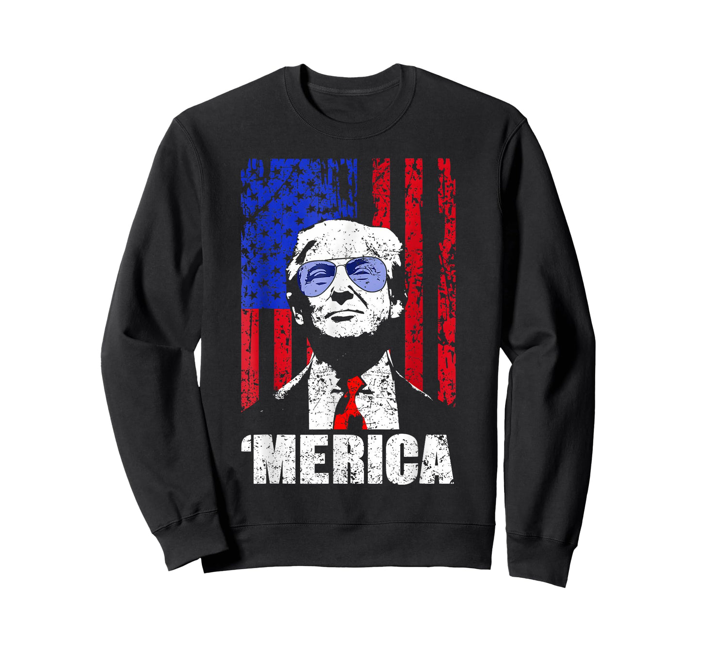 'Merica Trump Happy 4th of July Trump American Flag Gifts T-Shirt