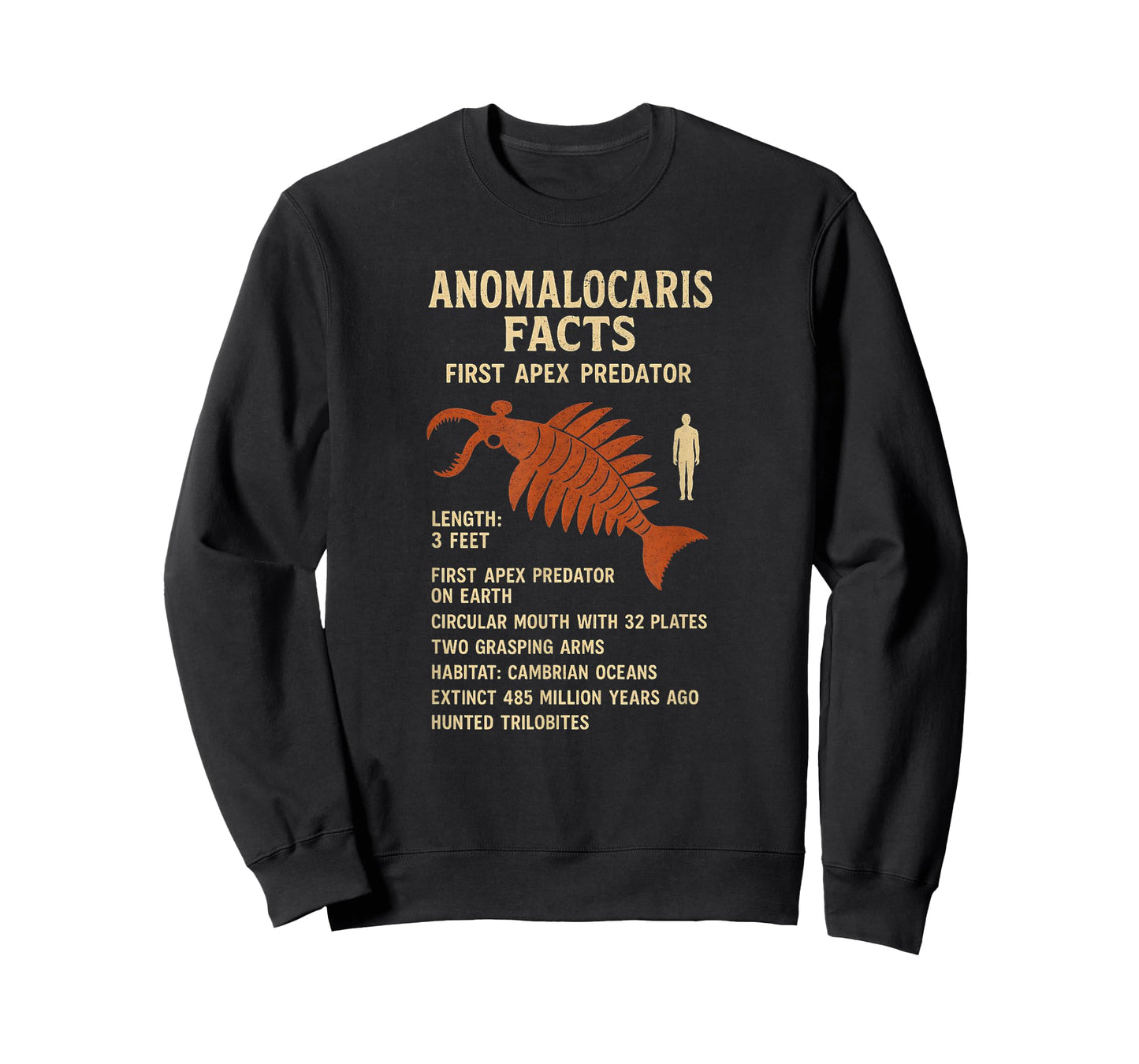 Anomalocaris Facts First Apex Predator Cambrian T-Shirt