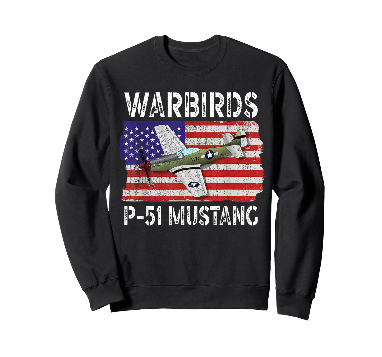 WW2 Warbird P51 Mustang American Airplane Boys Girls Kids T-Shirt