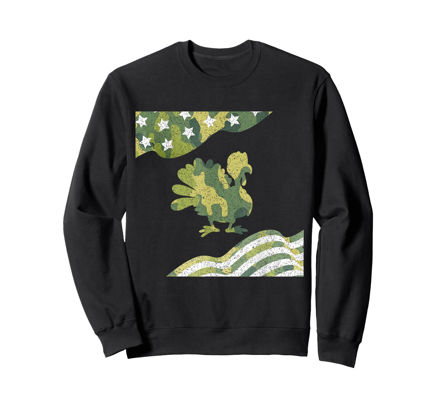 Thanksgiving Camo American Flag Turkey USA Hunting Day Men T-Shirt
