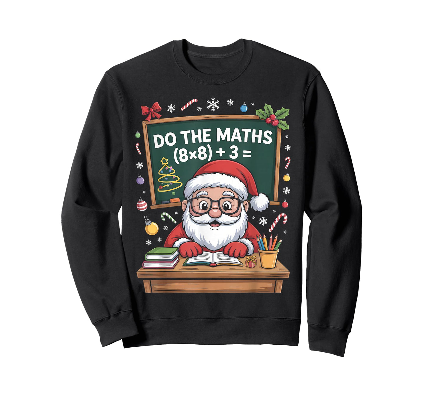 67 Teacher Christmas Santa Claus Six Seven Meme Do The Maths T-Shirt