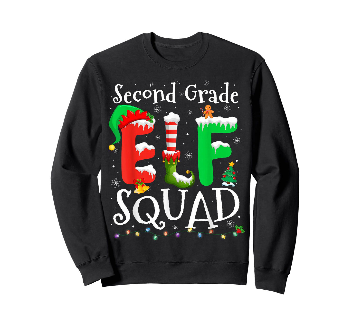 2nd Grade Elf Squad Xmas Funny Christmas Second Grade Elf T-Shirt