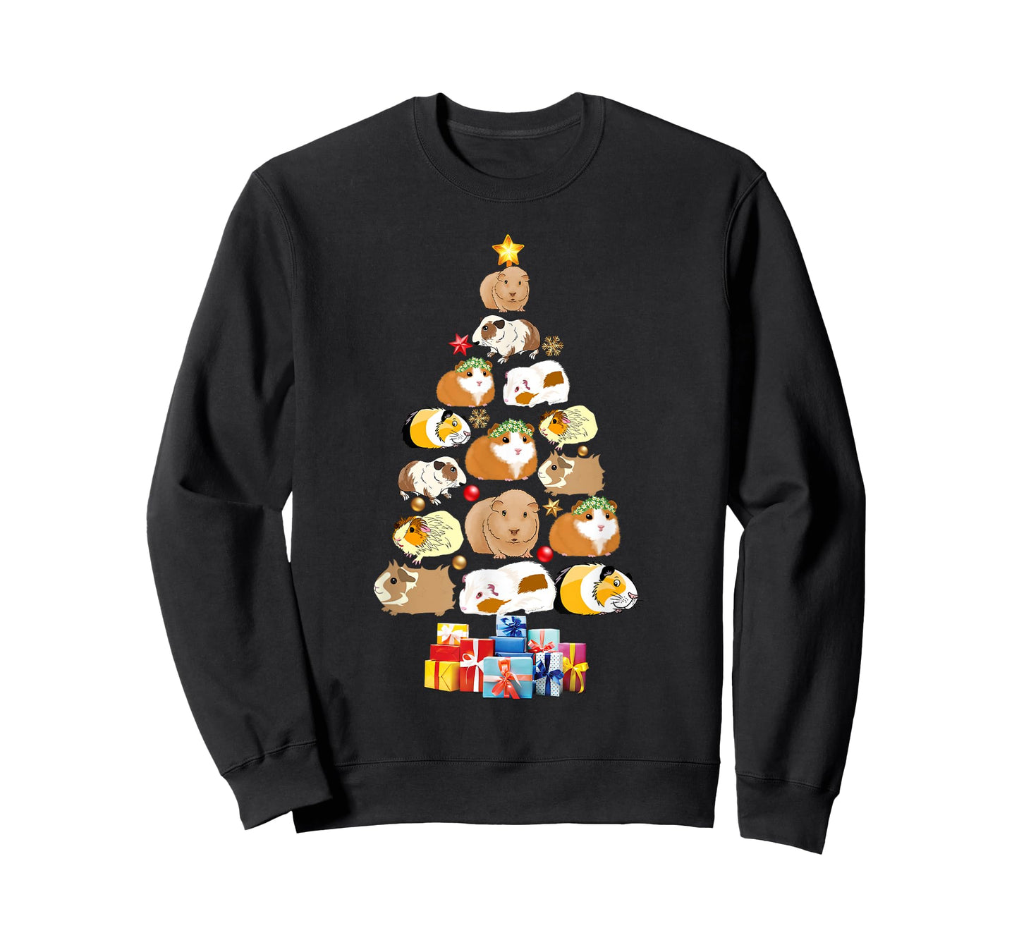 Tree Guinea Pig Christmas Animals Lovers Xmas Pajamas Gifts T-Shirt
