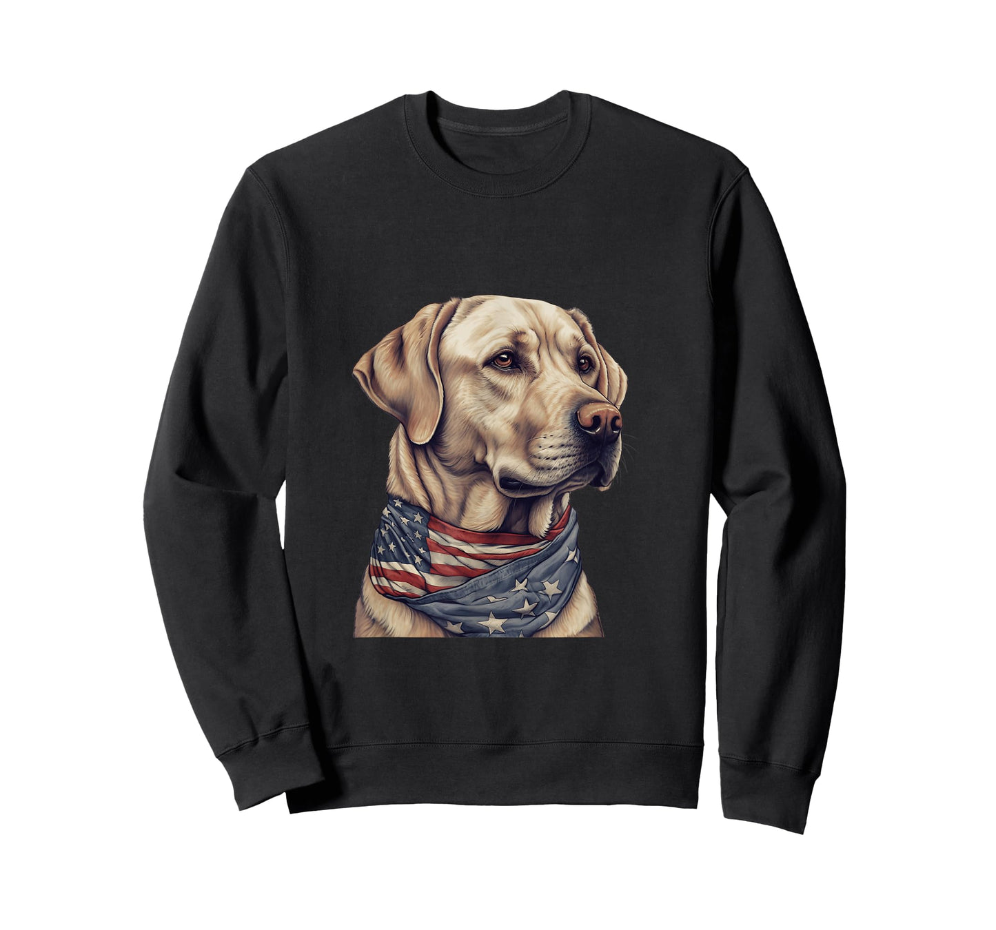 American USA Flag Lab Owner Yellow Labrador Retriever T-Shirt