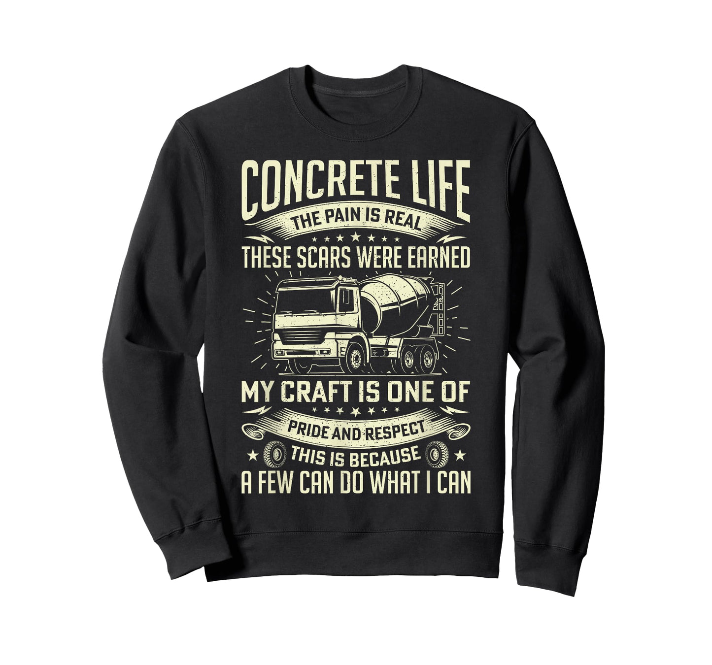 Concrete Life Funny Concrete Finisher Cement Worker Dad Mens T-Shirt