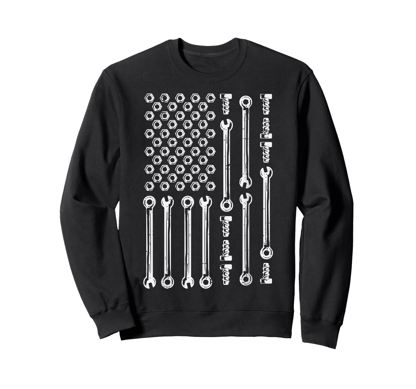 USA Flag Wrenches Car Auto Mechanic Garage Patriotic Men Dad T-Shirt