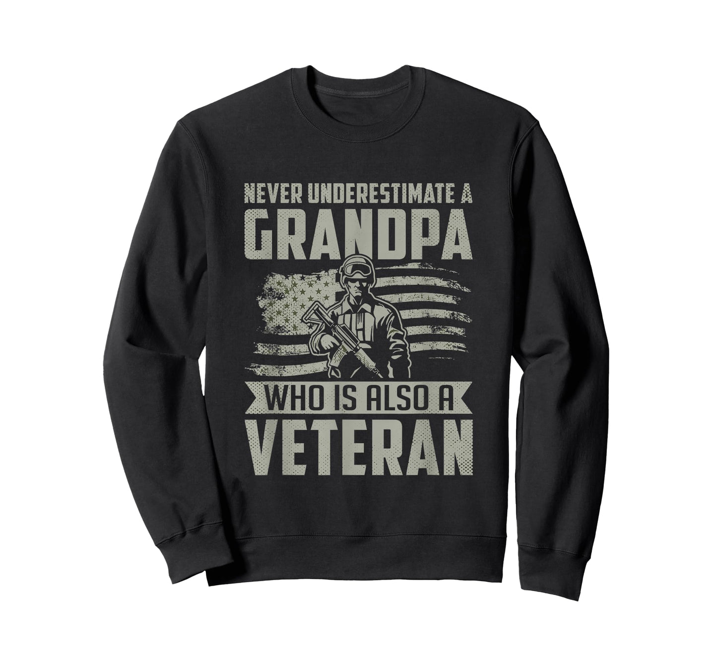 Never Underestimate a Grandpa Who is Also A Veteran T-Shirt