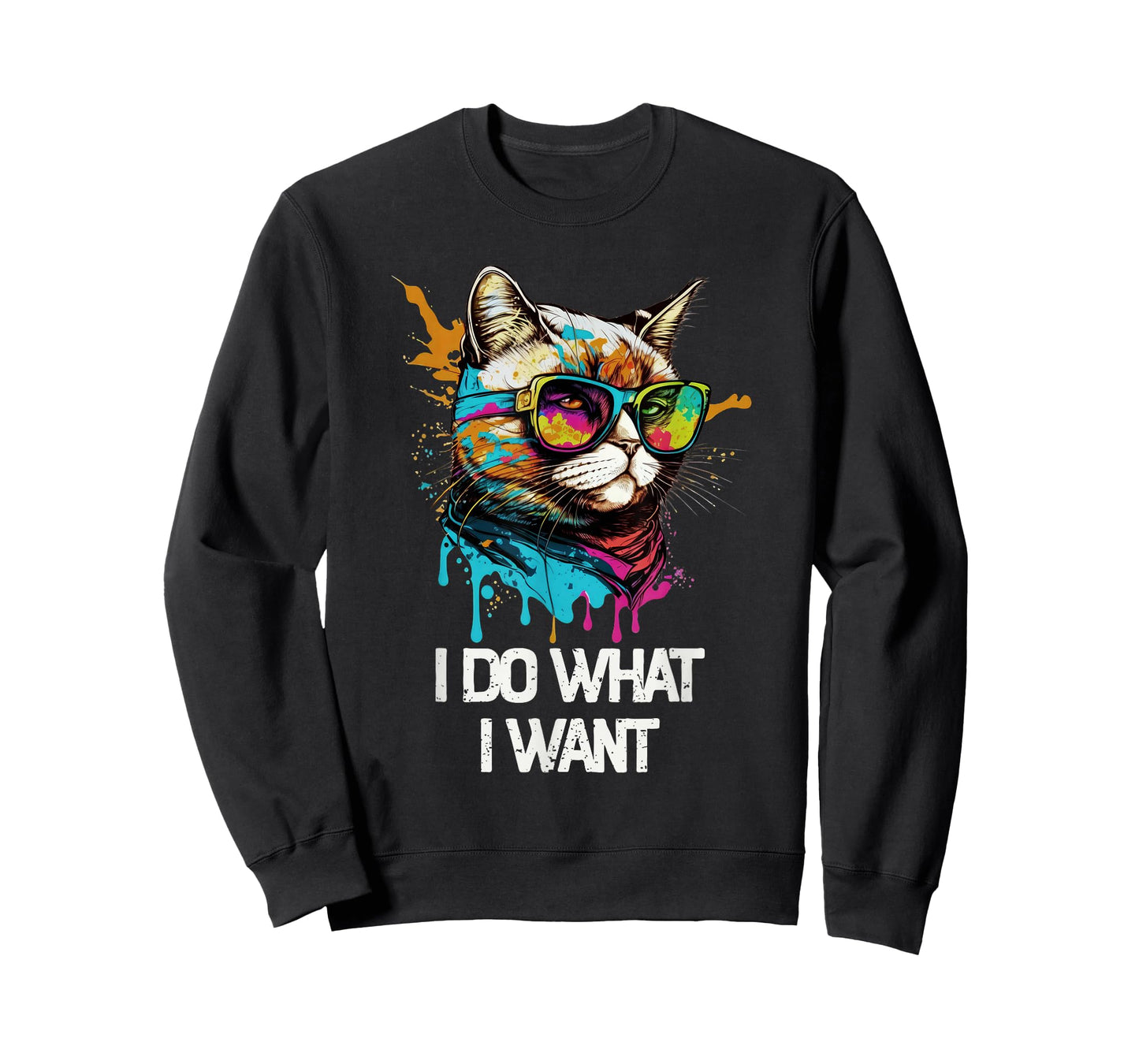I Do What I Want Cat with Sunglasses T-Shirt