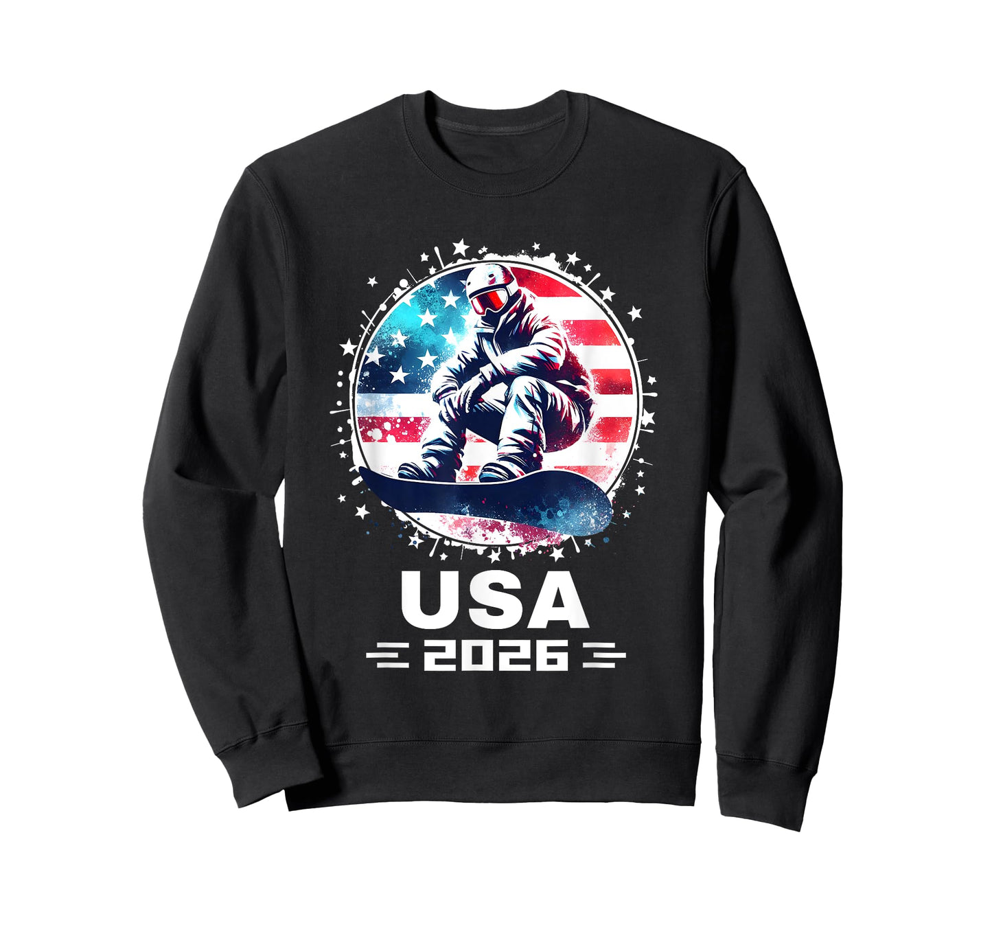USA Team 2026 United States American Flag Snowboarding USA T-Shirt