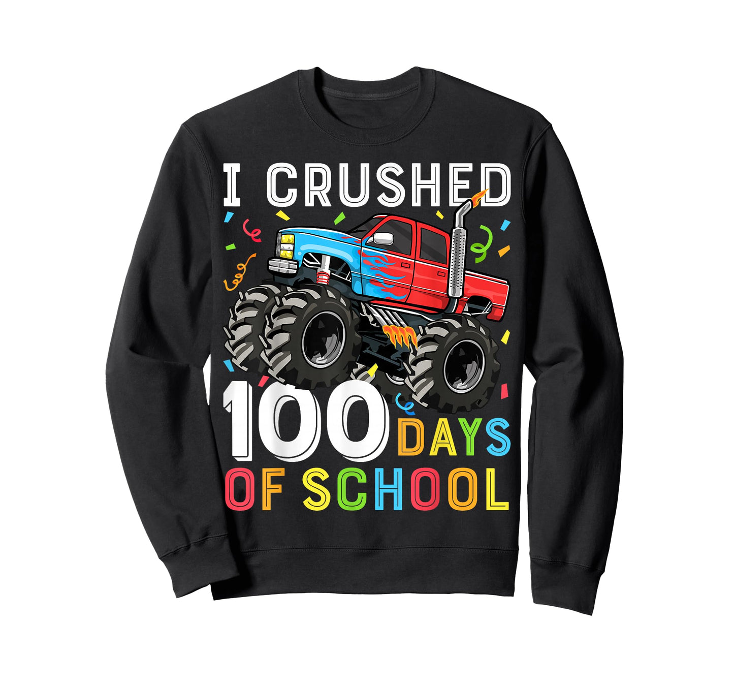 100 Days of School Monster Truck 100th Day of School Boys T-Shirt
