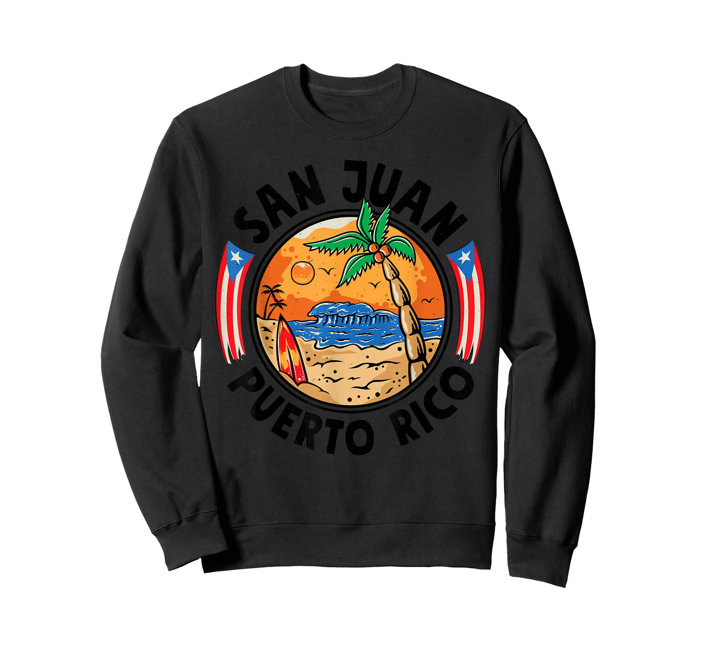 San Juan Puerto Rico Beach Retro Vintage 70s Sunset Summer Men Women Girls Kids T-Shirt