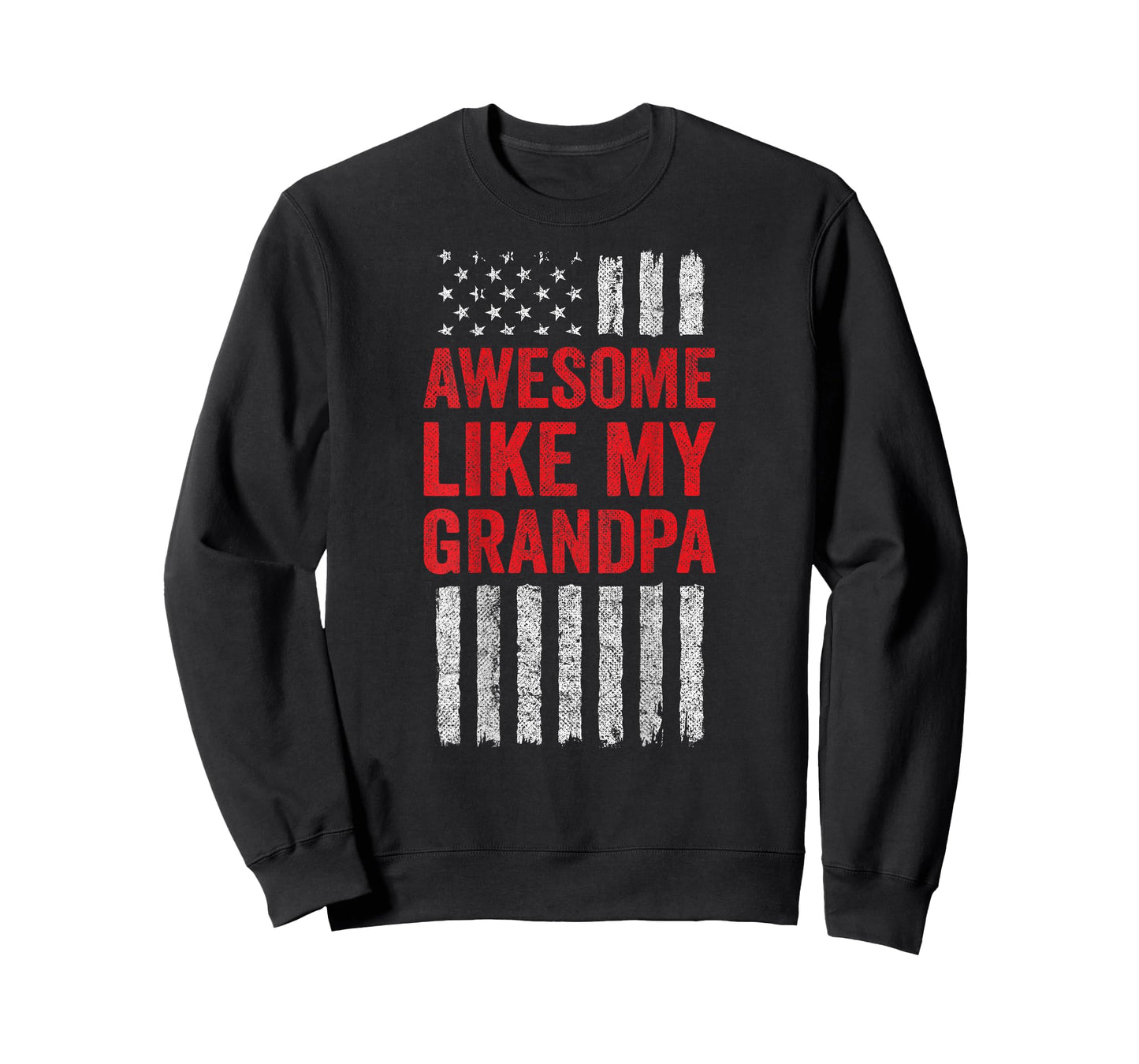 American Flag Granddaughter Grandson Awesome Like My Grandpa T-Shirt