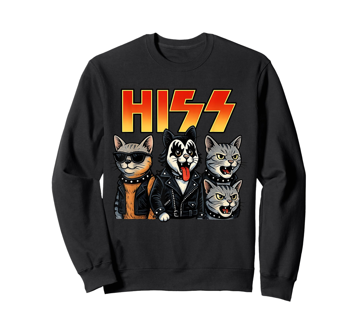 Hiss Cat Rock Music For Cat Lovers T-Shirt