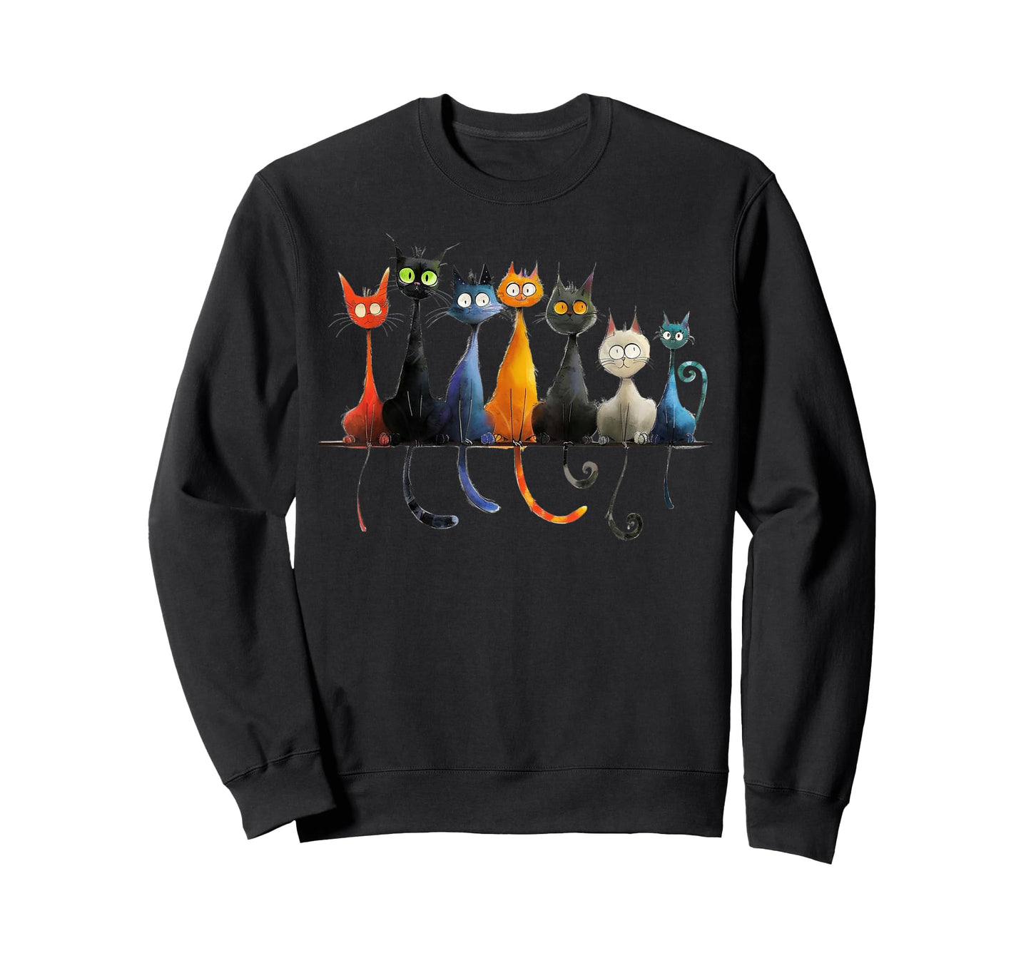 Whimsical Mid-Century Modern Look Cats 50& 60s Style T-Shirt