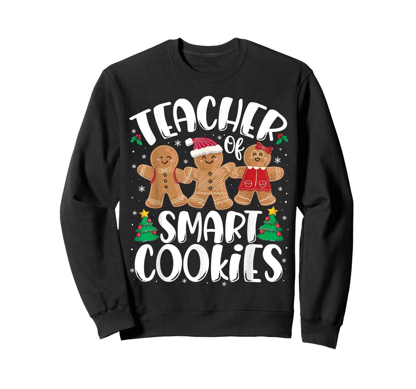 Christmas Teacher Of Smart Cookies Funny Cute Gingerbread T-Shirt