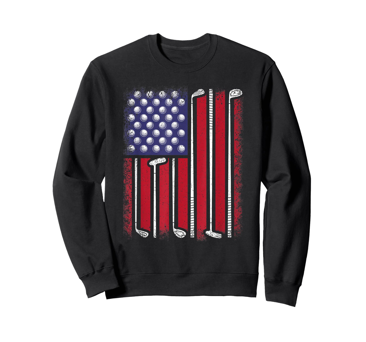 Funny Golf American Flag Golf Player Vintage Golfer Men Boys T-Shirt