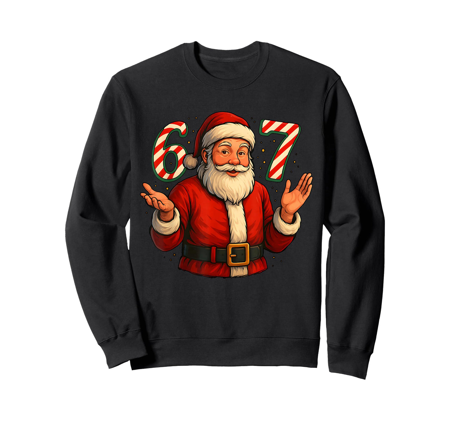 Funny 67 Meme Santa Style Christmas 6 7 T-Shirt