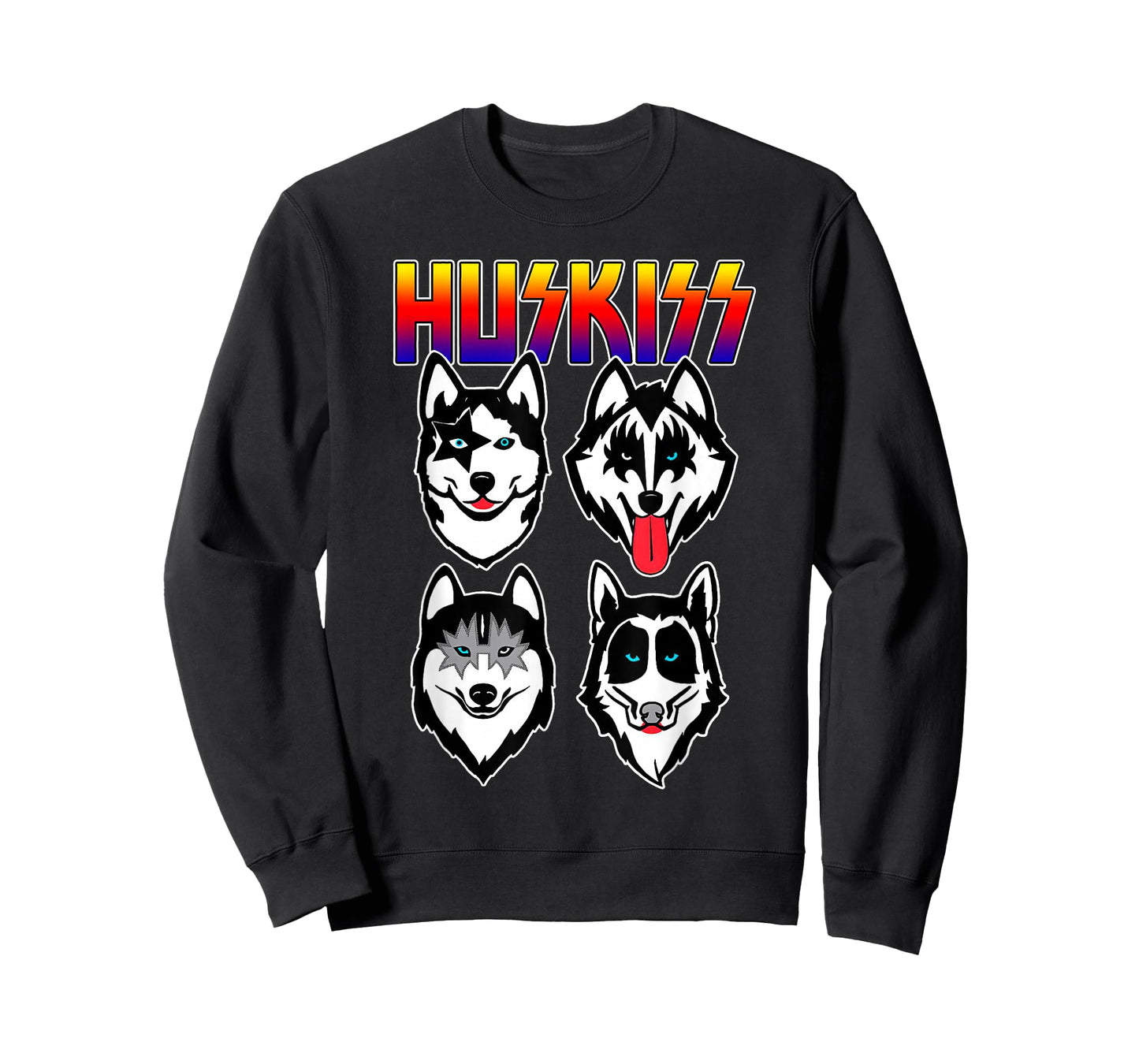 Huskiss Funny Dogs Puppy Rock Rockin Gift for Husky Lover T-Shirt