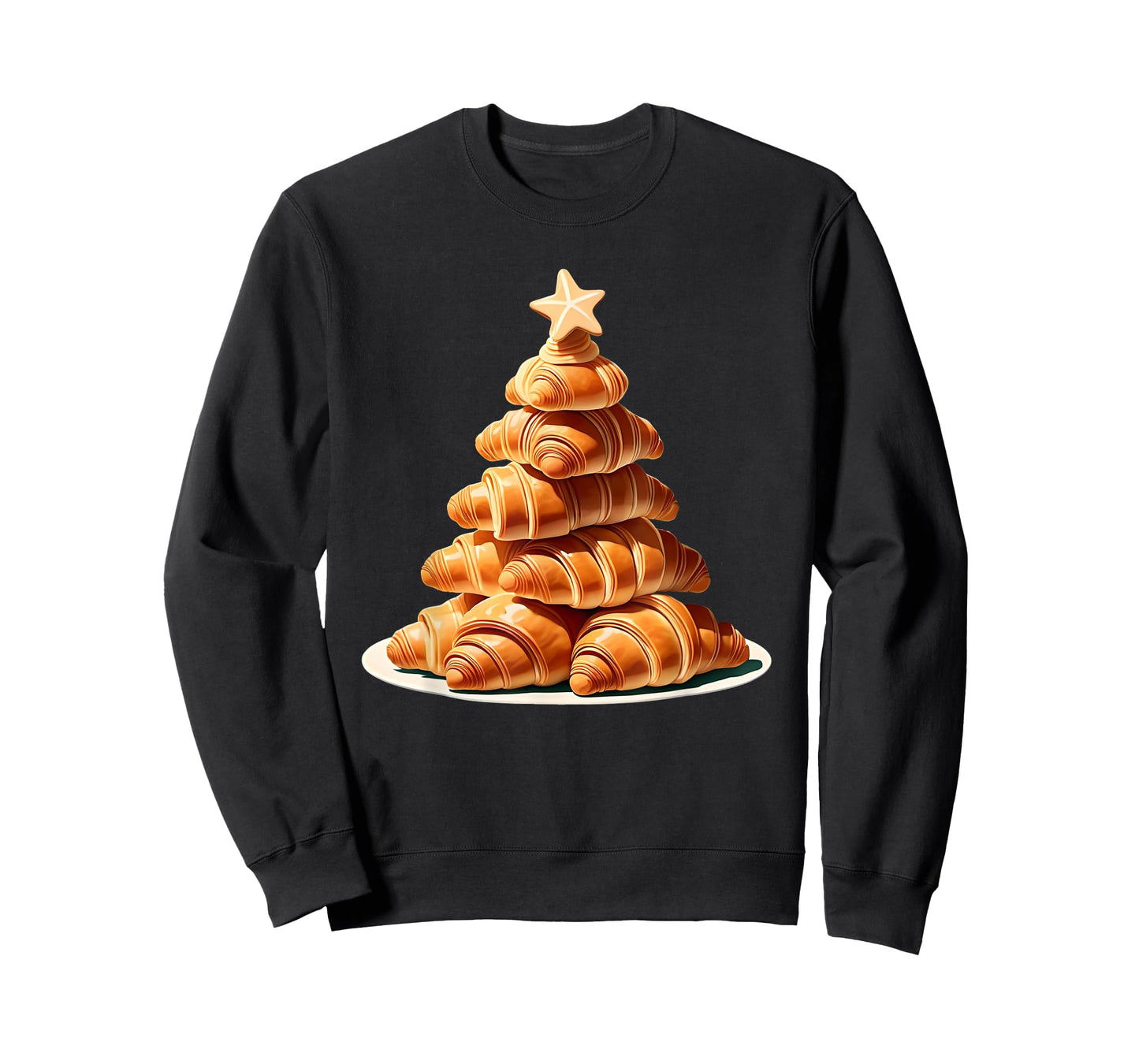 Croissant Christmas Tree T-Shirt