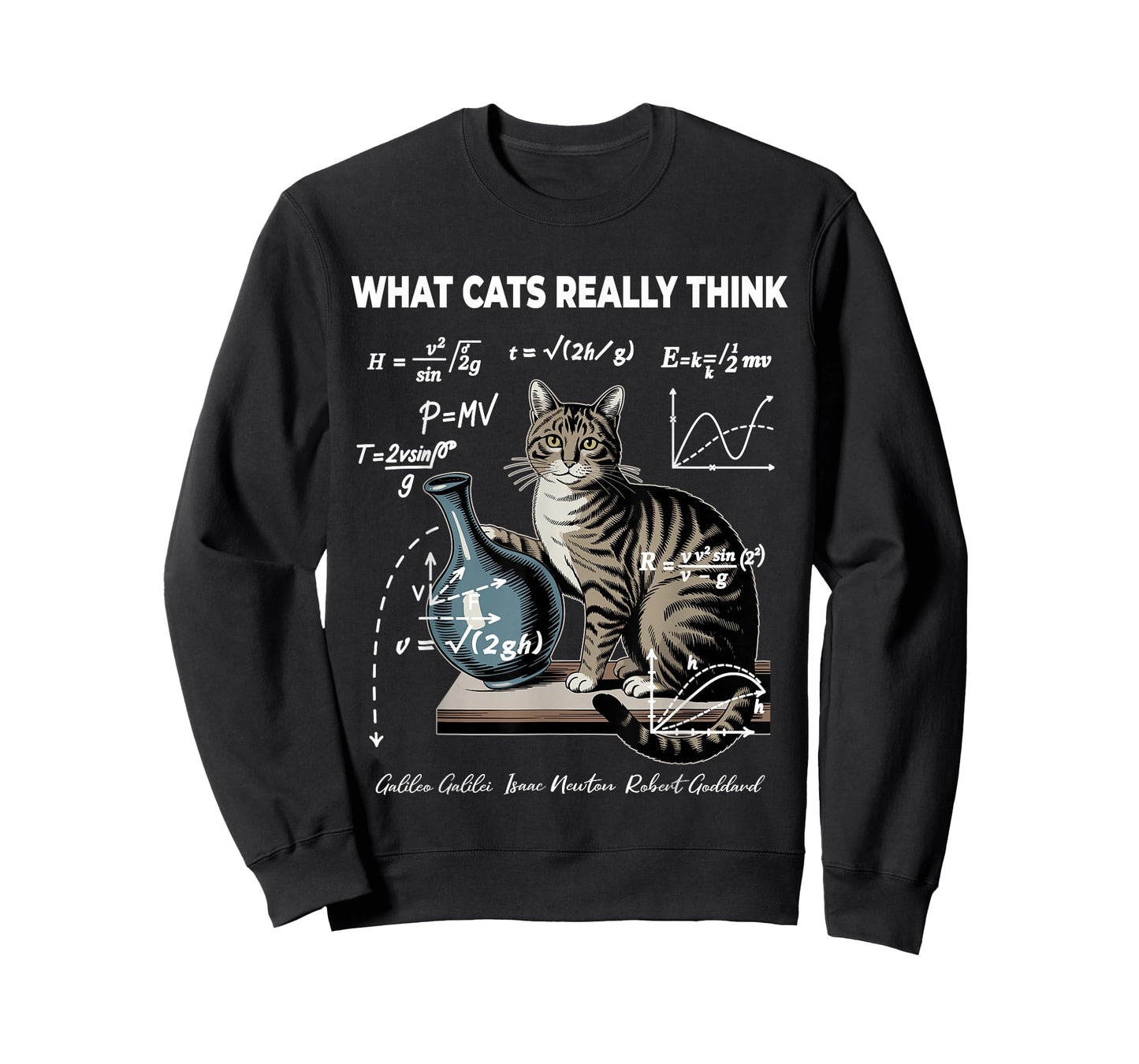 Funny Cat Physics Math Joke What Cats Really Think T-Shirt