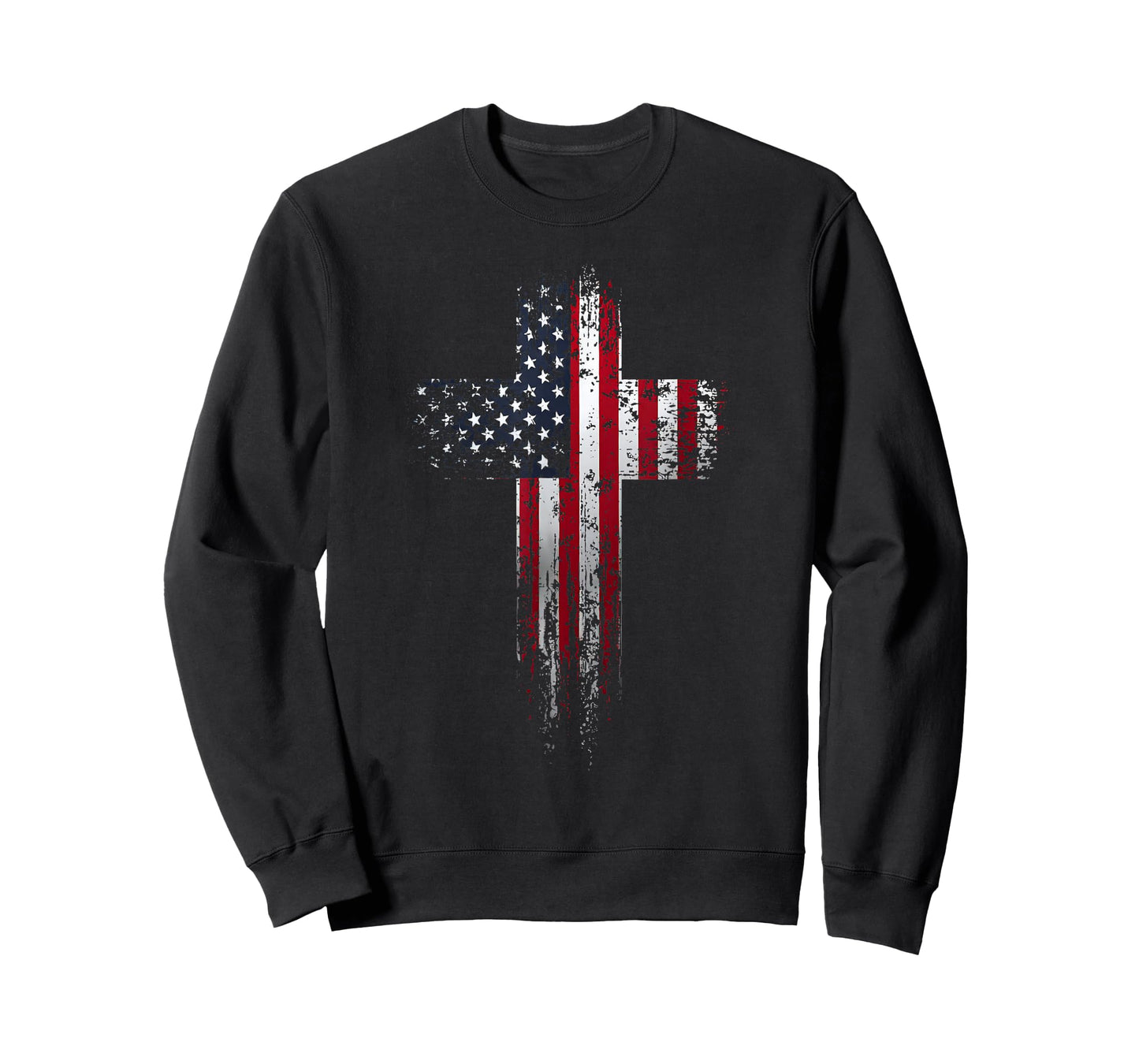 American USA Flag Christian Cross T-Shirt