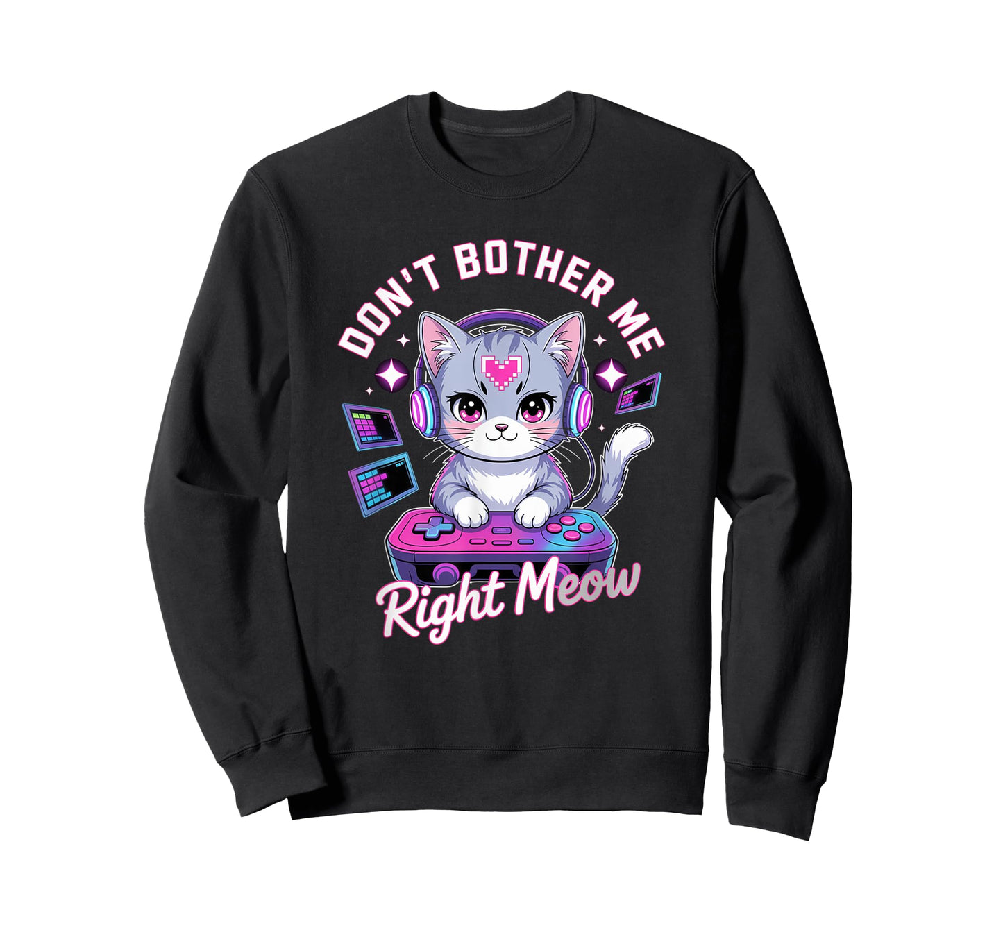 Don't Bother Me Right Meow, Video Gamer and Cat T-Shirt