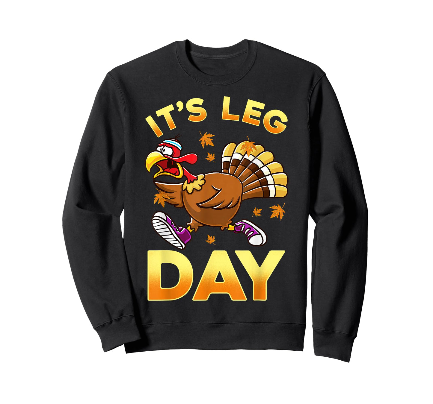 Cute Thanksgiving Design Co. It's Leg Day Funny Exercise Workout Thanksgiving Turkey T-Shirt