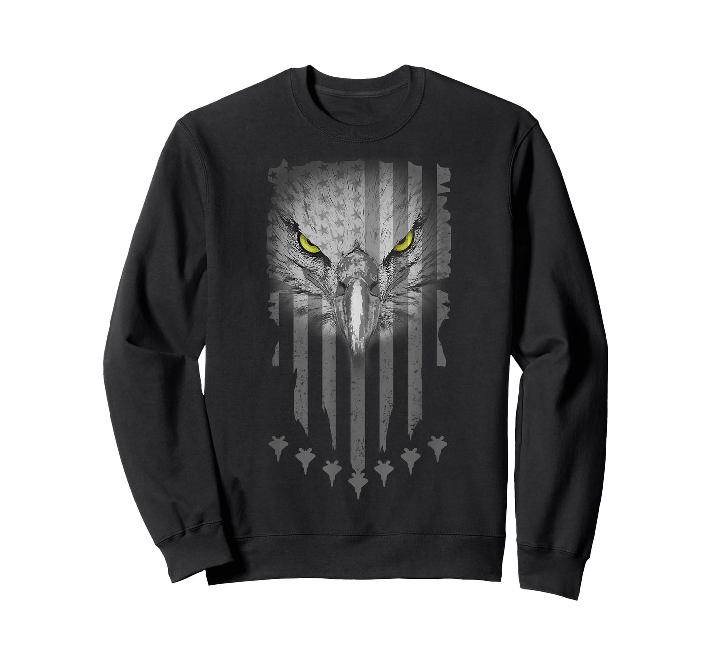 Patriotic Eagle Fighter Jets Fourth of July American Flag T-Shirt