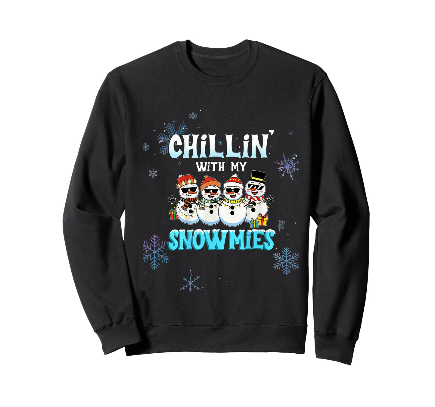 Chillin with My Snowmie Women Christmas Snowman Teacher T-Shirt