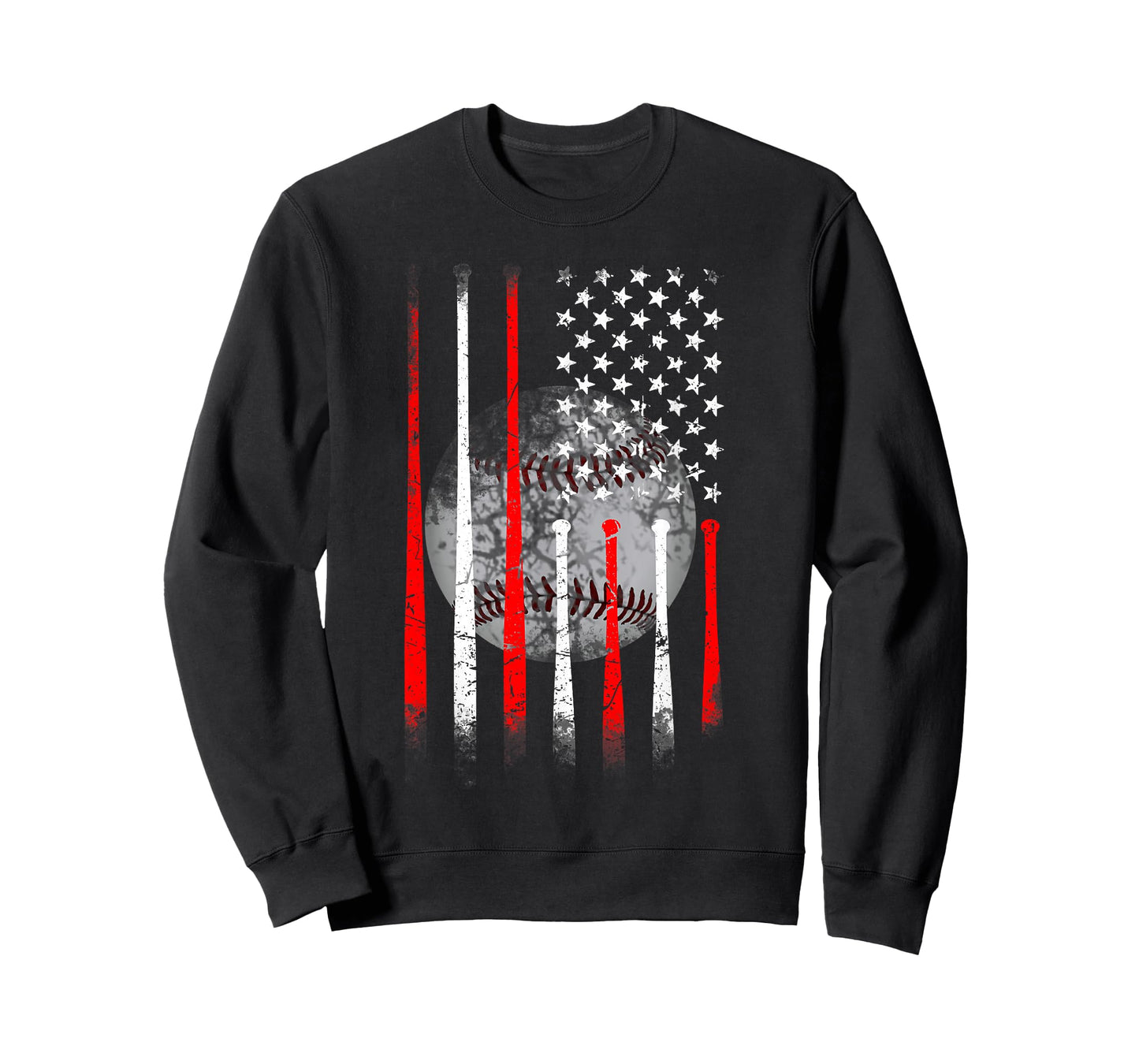 Baseball USA Flag American Flag Vintage T-Shirt