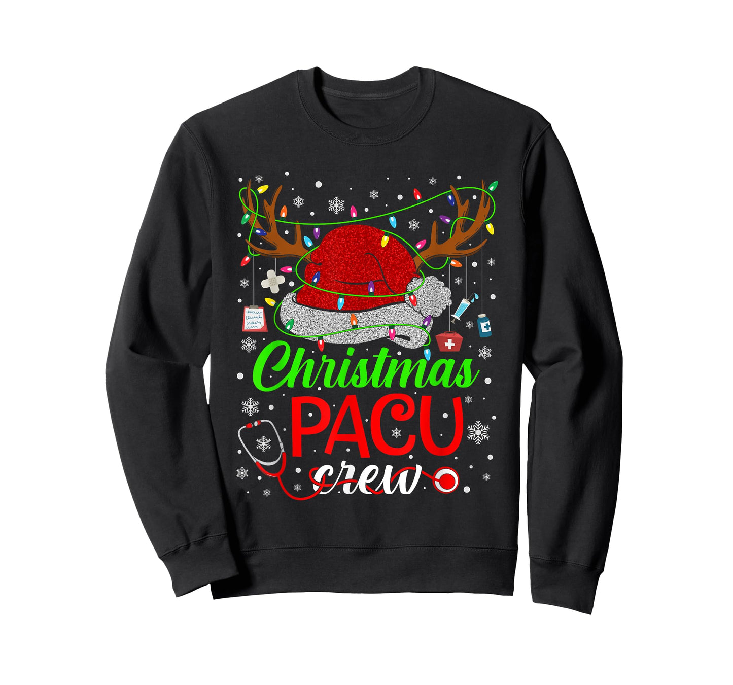 Christmas PACU Nurse Crew Santa Nurse Life Cute Xmas Pajama T-Shirt