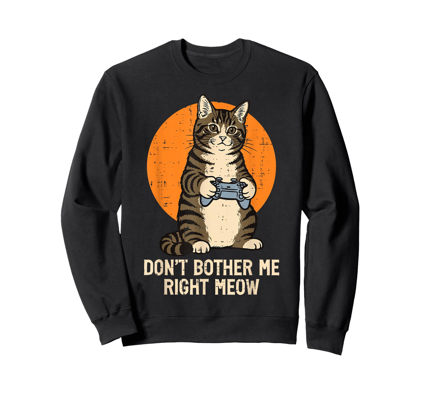 Gamer Cat Dont Bother Right Meow Funny Gaming Boys Kids Men T-Shirt