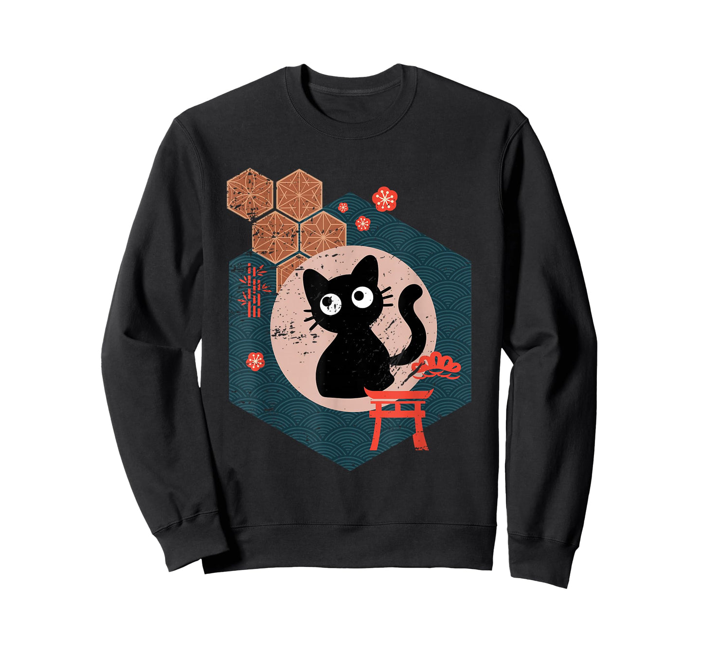 Black Cat Lover Japanese Kitten Anime Tokyo Otaku Lifestyle T-Shirt Small